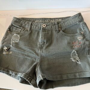Vanilla Star Women's Distressed Jean Shorts